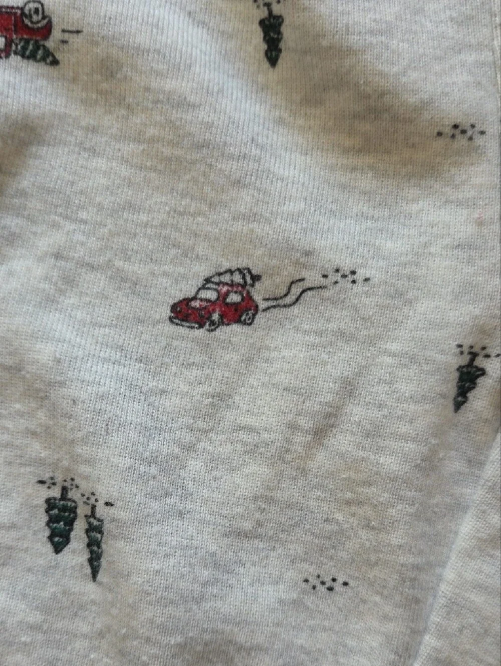 💙 6M Cream Pants with Red Truck Applique